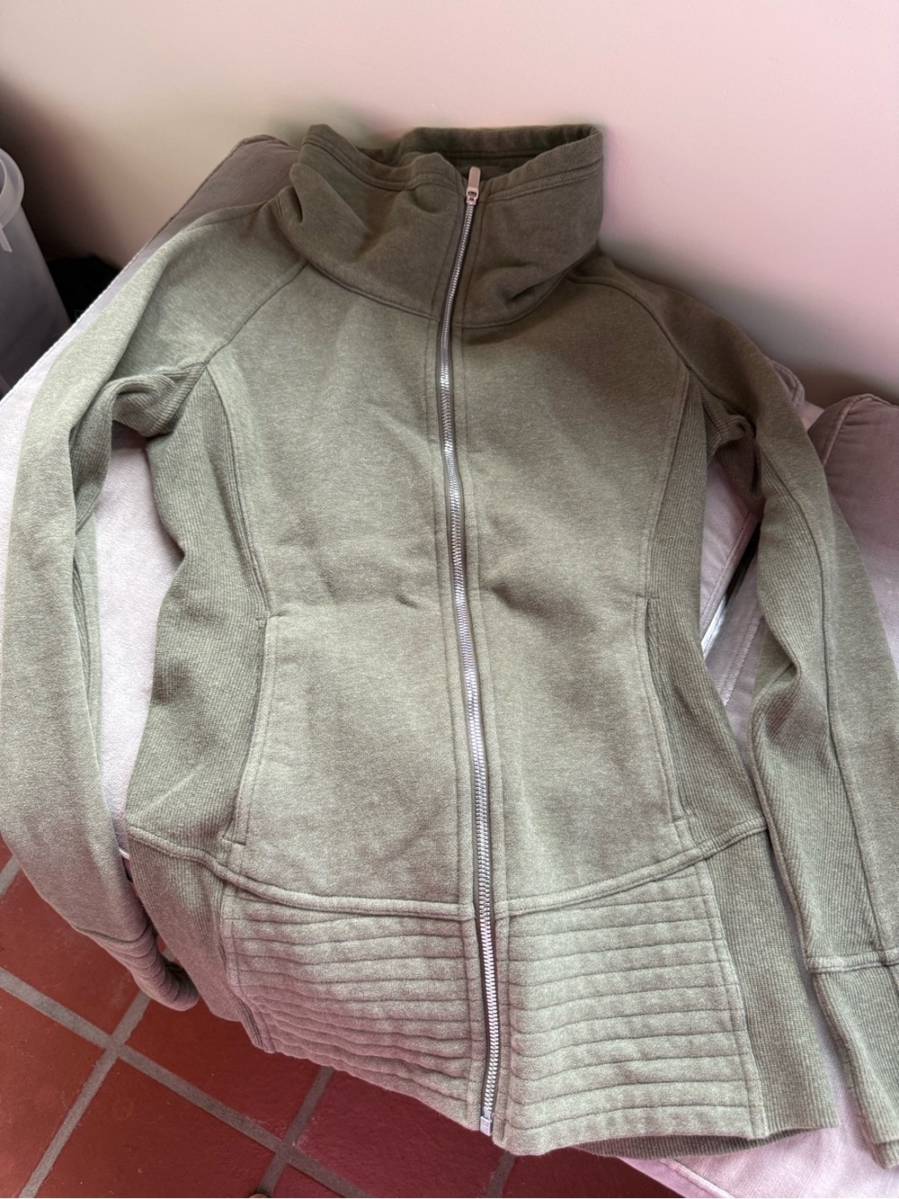 lululemon athletica Olive Green Full-Zip Bomber Jacket